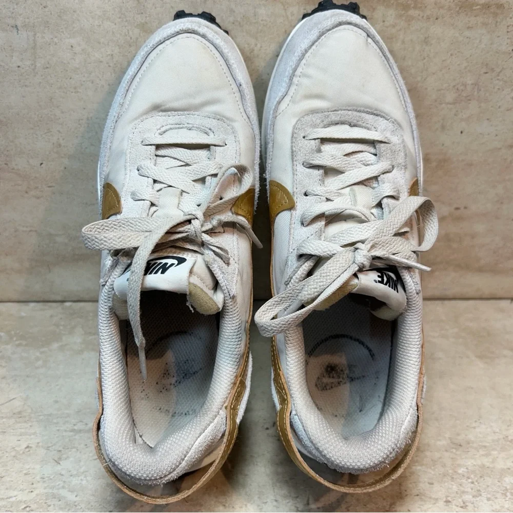 Nike Waffle Debut Summit White Metallic Gold‎ Sneakers FD0555-100 Womens 8.5